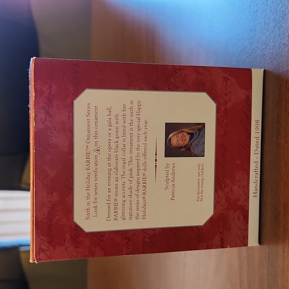 Hallmark Holiday Barbie ornament 1998, in box. - Picture 2 of 6